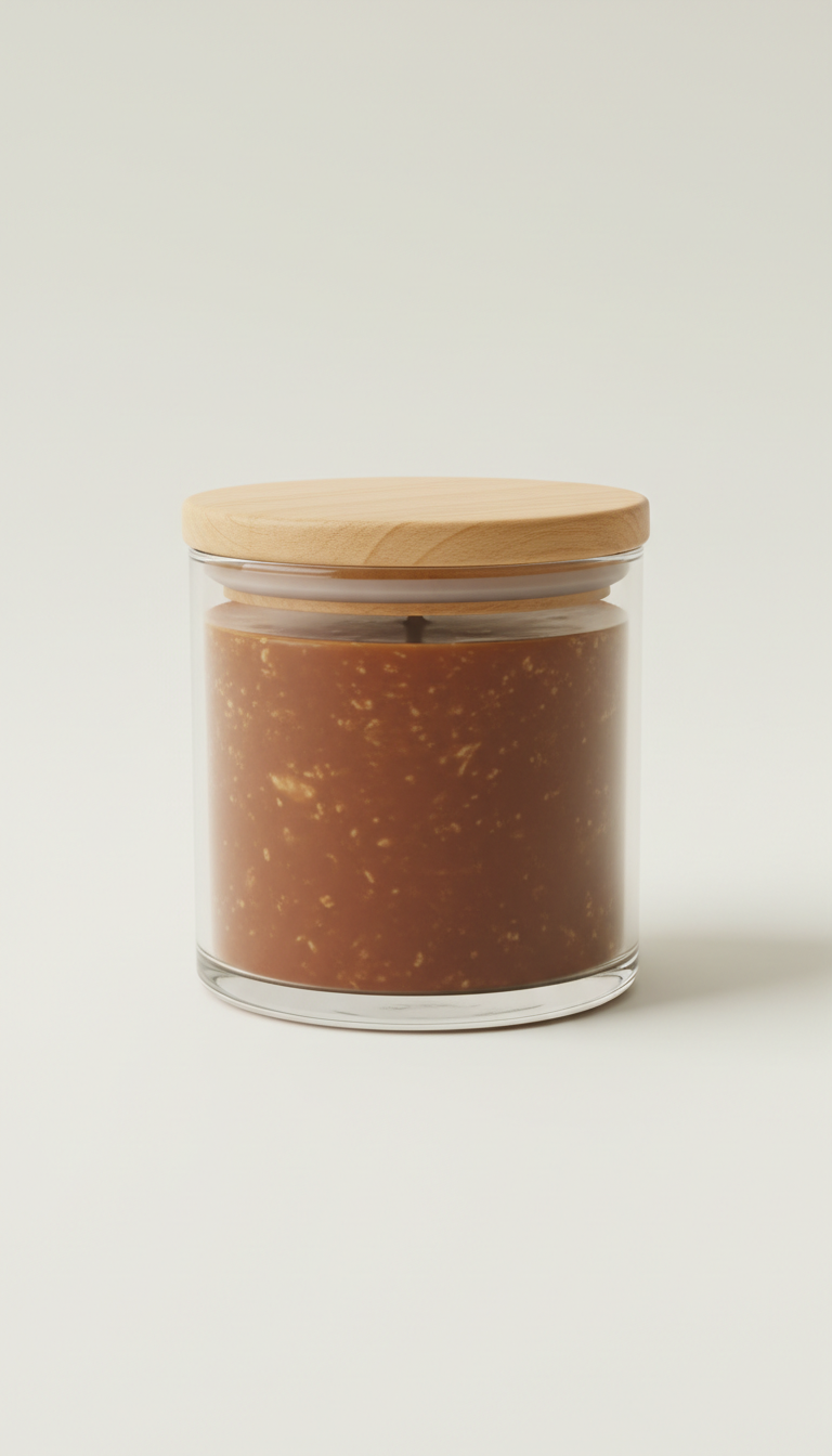 Brown Sugar Fig Candle Wood Accent