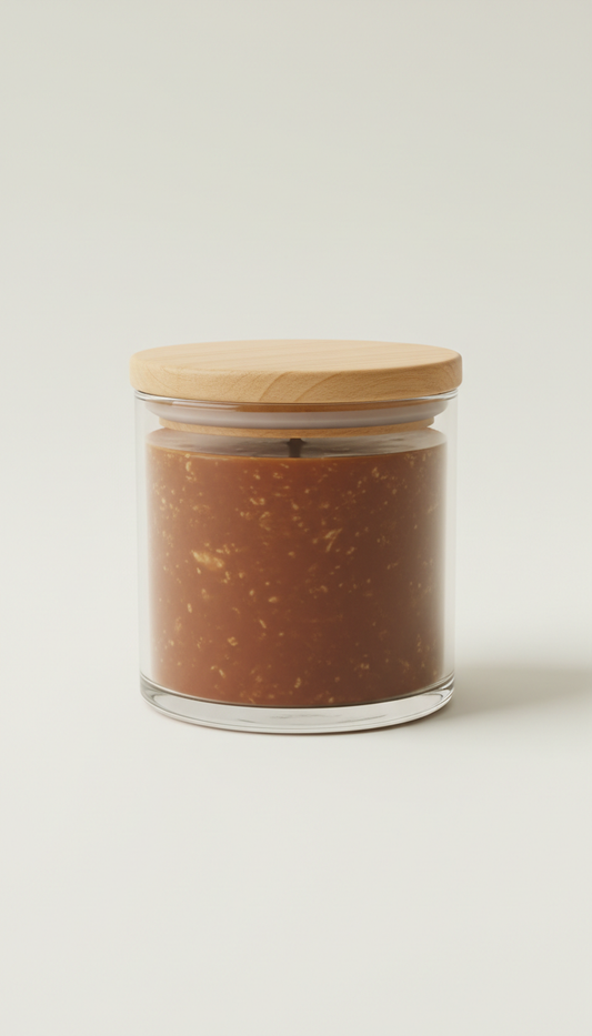 Brown Sugar Fig Candle Wood Accent